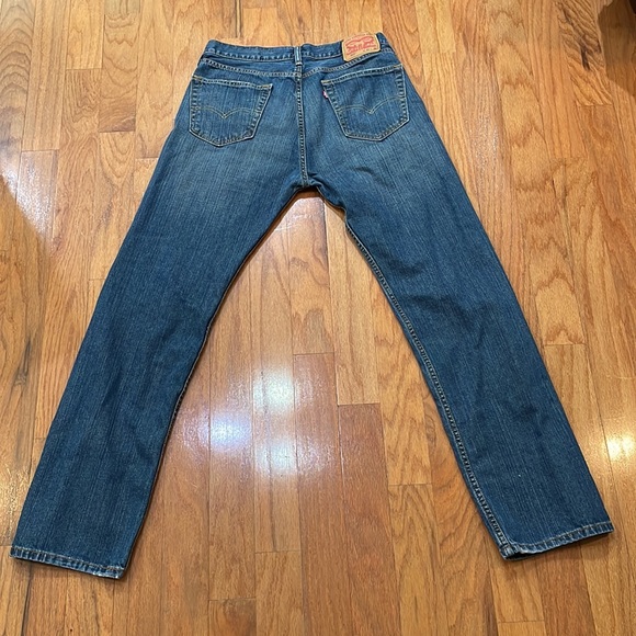 Levi’s 505 tag size 23 x 34 Blue Some wear on hem and pockets Whiskering - Picture 3 of 13